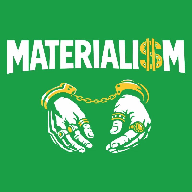 Materialismus: Gefesselte Hände Systemkritik