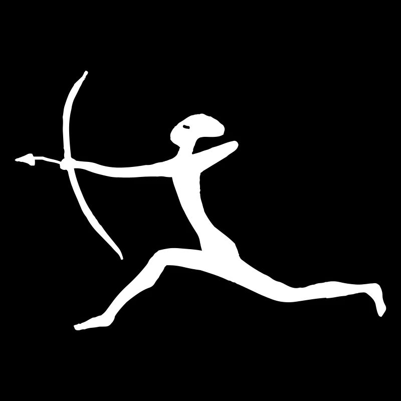 Chasseurs avec flèche et arc