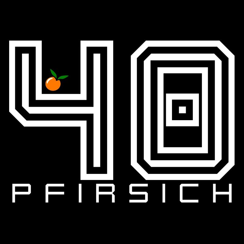 Pfirsich 40 Shirt Lustiger Geburtstag Spruch