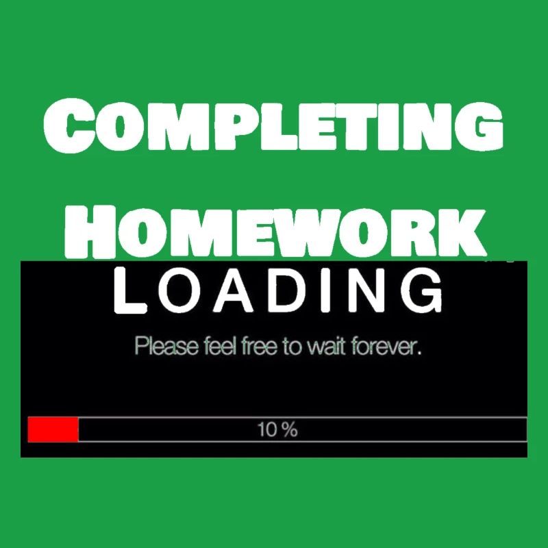 Scrolling Loading Bar University Funny Print