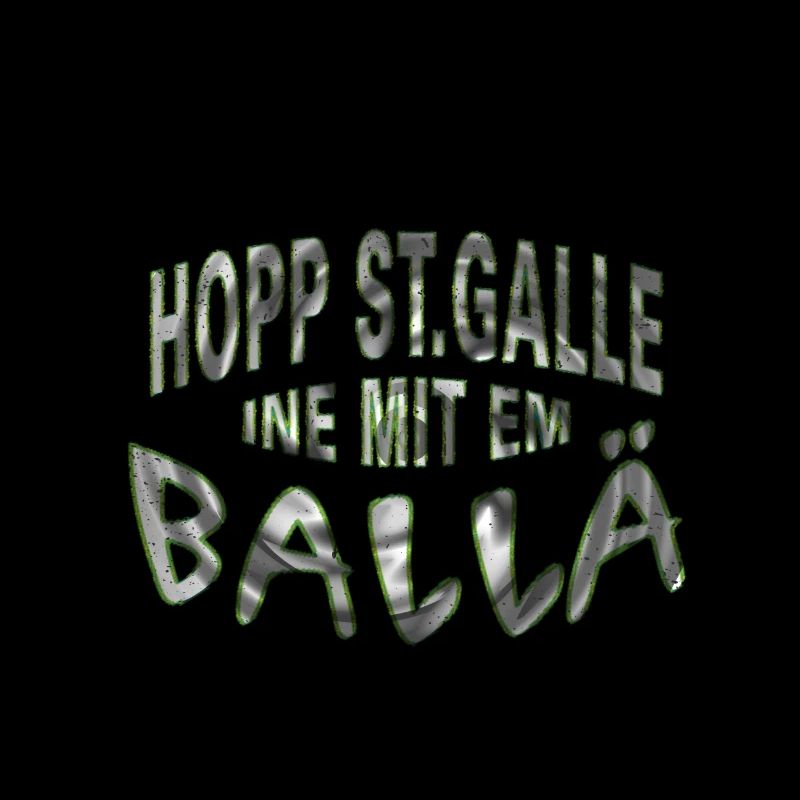 HOPP ST GALLE ine mit em Ballä | Textkrümmung