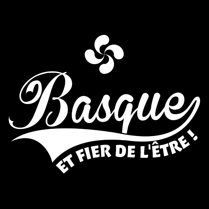 Basque et fier de l'être avec croix Basque Lauburu
