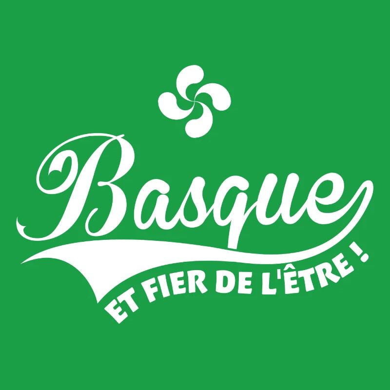 Basque et fier de l'être avec croix Basque Lauburu