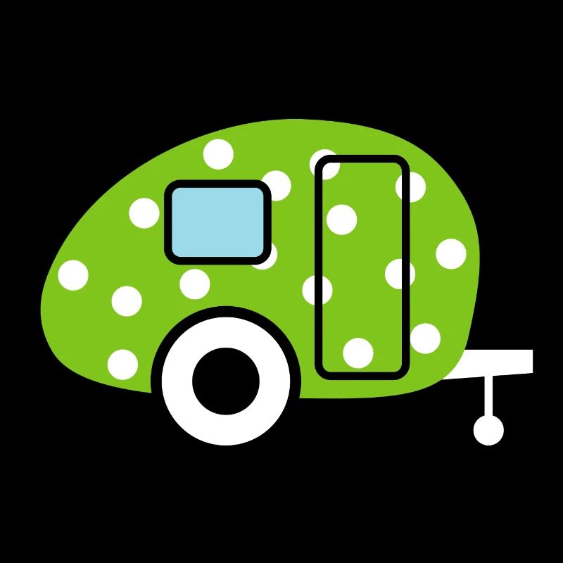 Caravan Caravan Green Dots Camping Easter Egg
