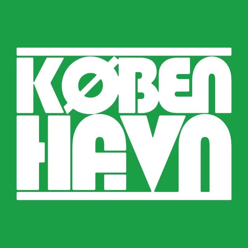 Conception du lettrage du Danmark de Copenhague