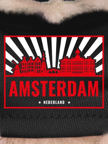 Amsterdam Skyline Red Silhouette