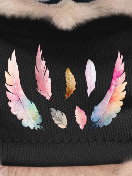 Coloured watercolour plumage