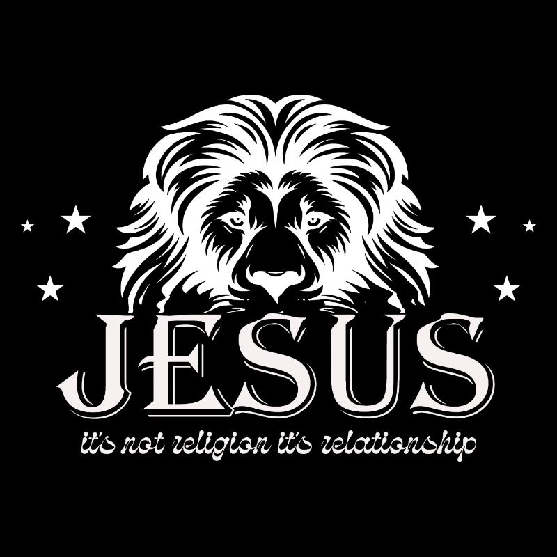 Lion Head with Jesus Writing