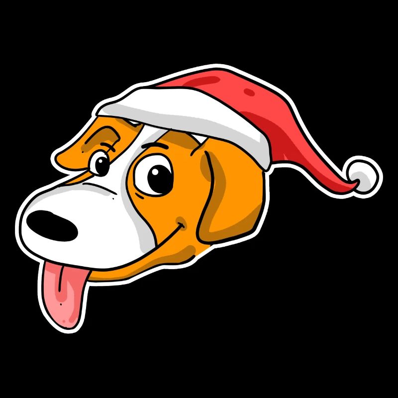 Christmas Dog Head Hat