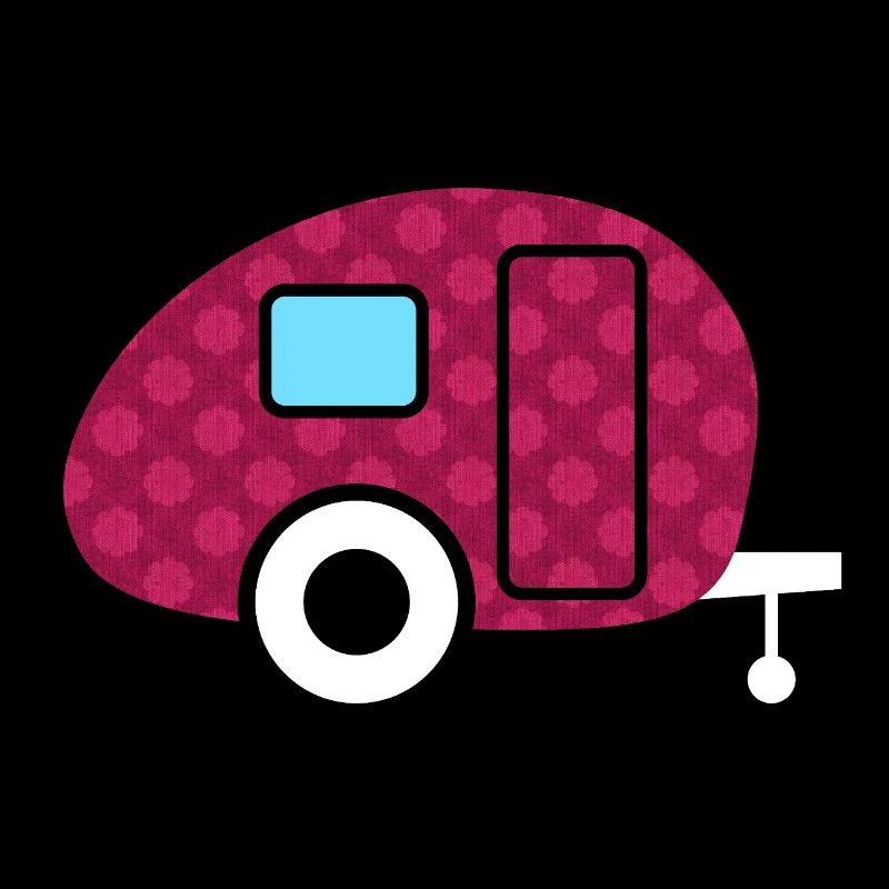 Caravan Wohnwagen Blumen Camping Camper Muster Fan
