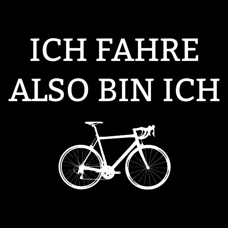 Fahrrad mit humoristischem Spruch