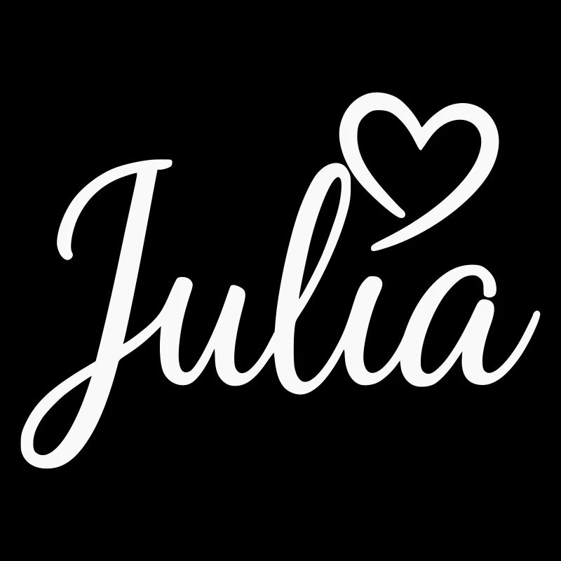 Julia Namensschrift mit Herz