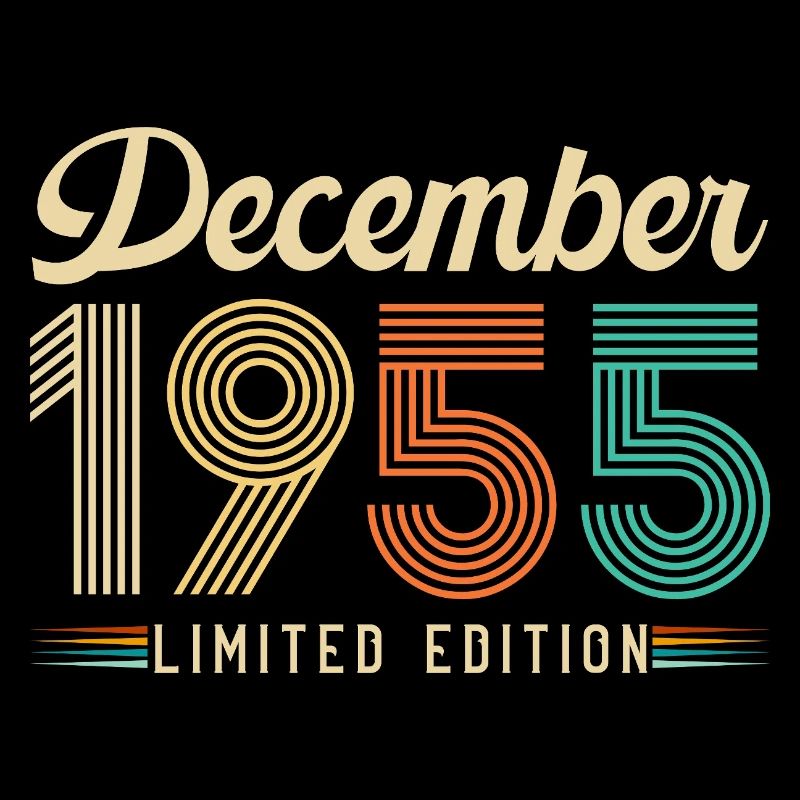 70 Year Anniversary Gift Born December 1955