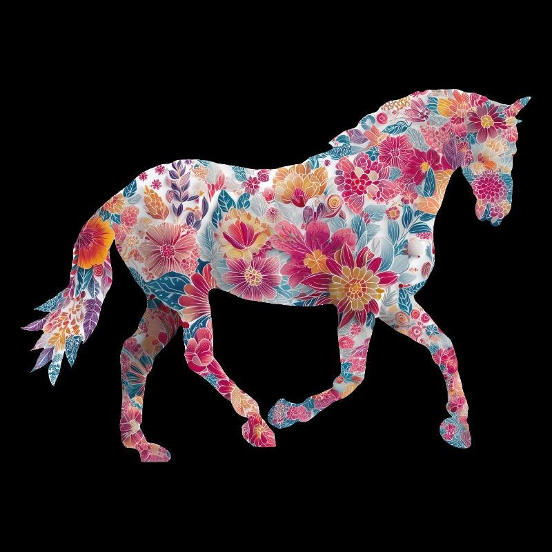 Pferd Blumen Muster