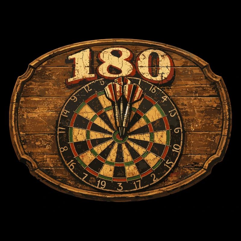 Cible de fléchettes rétro 180 pour joueurs de fléchettes - cadeau