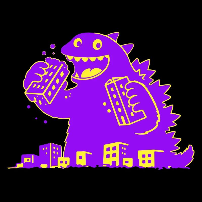 Monster eats city