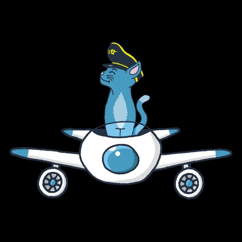 Flugzeugpilot Katze