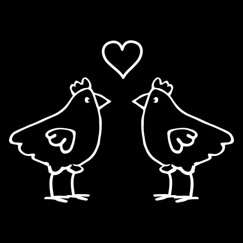 Vogelpaar mit Herzduo