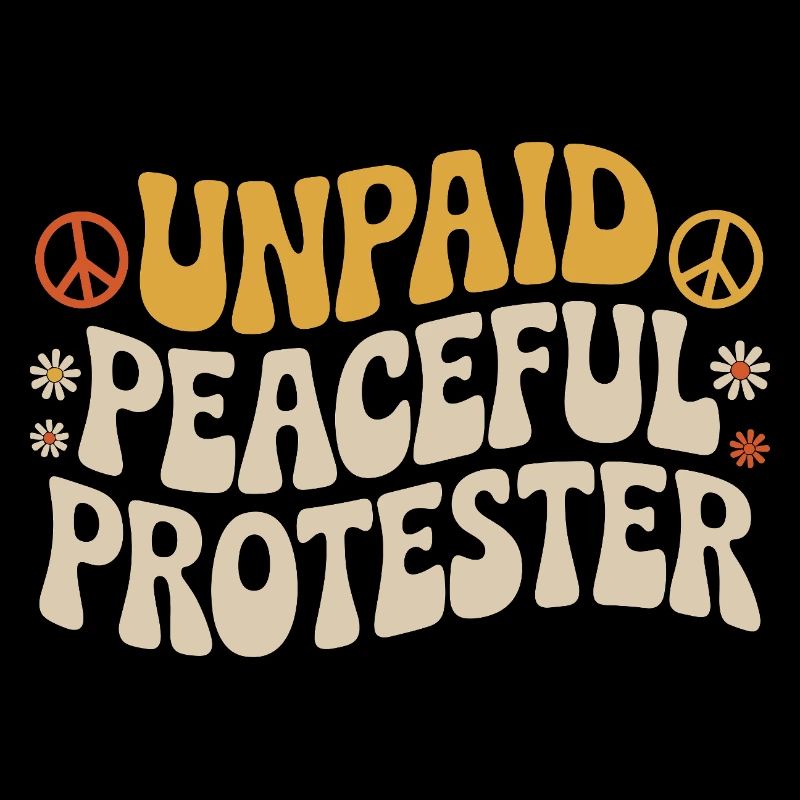 Unpaid Peaceful Protester Activist Saying Demo