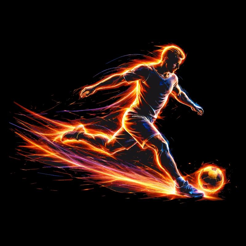 Soccer Player Energy Sport Design