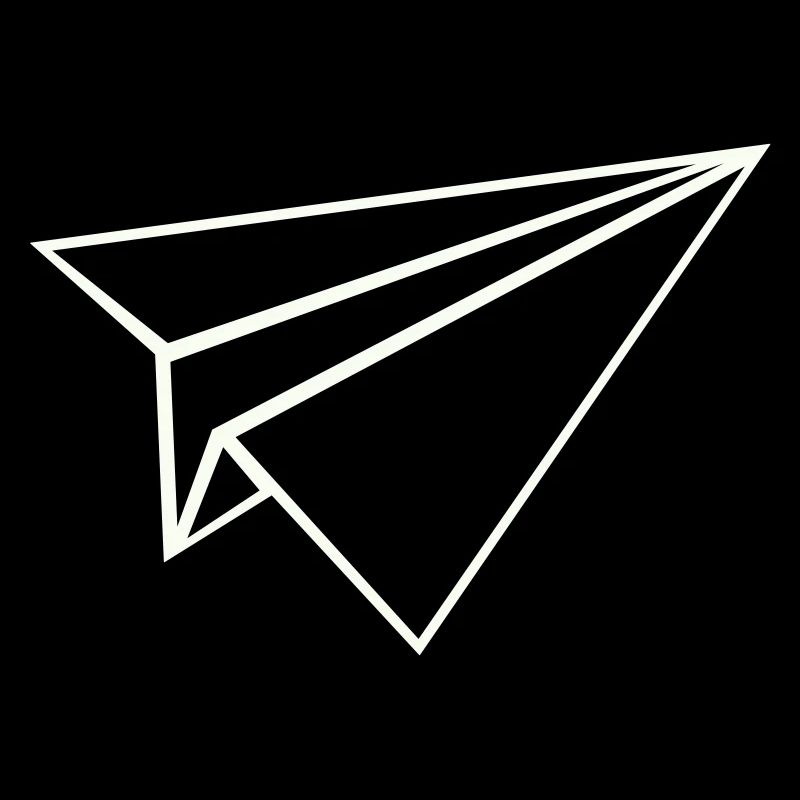 Paper Airplane Line Art
