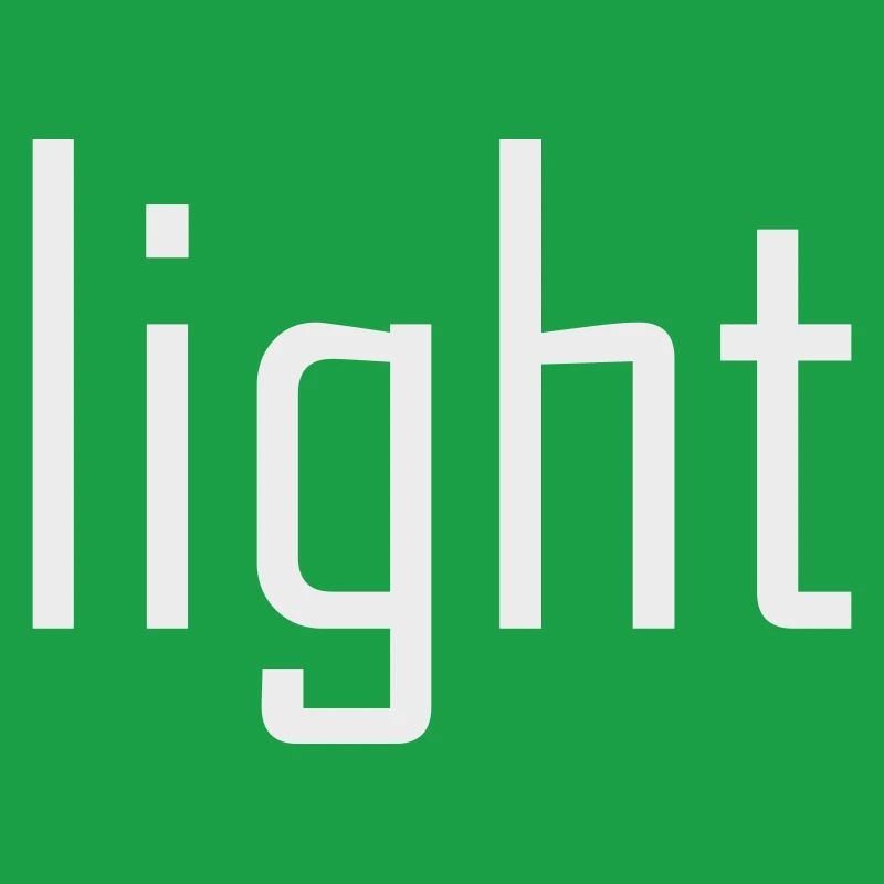 Bright Light Light - typography on black sun