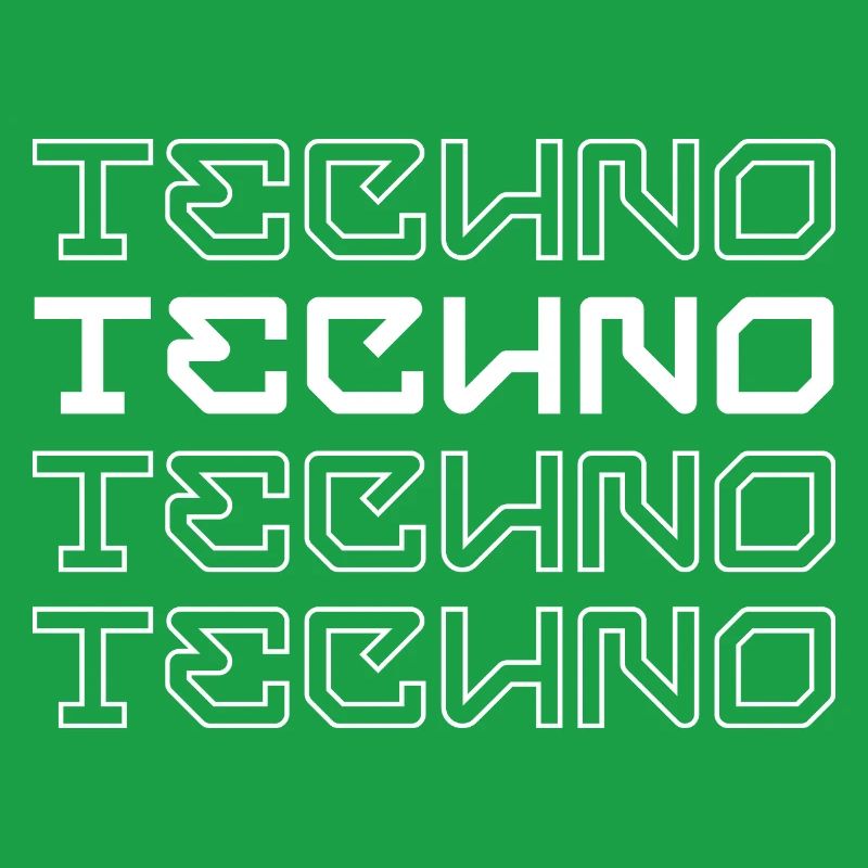 Conception de logo en typographie techno-moderne