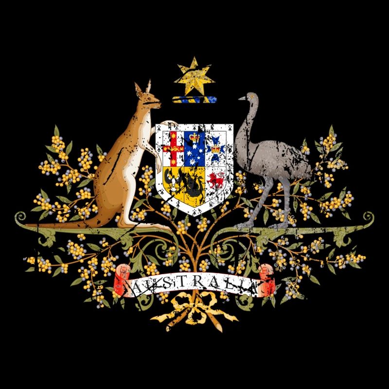 Australien Wappen Grunge-Effekt Wappen blason
