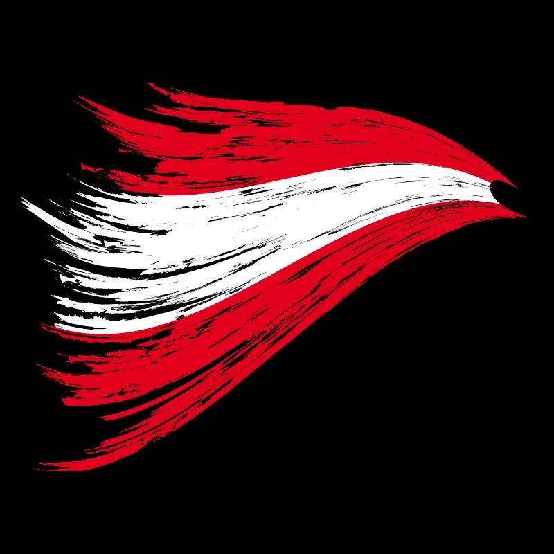 stormy Austrian flag frayed
