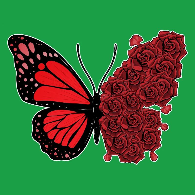 Fleurs de roses papillon