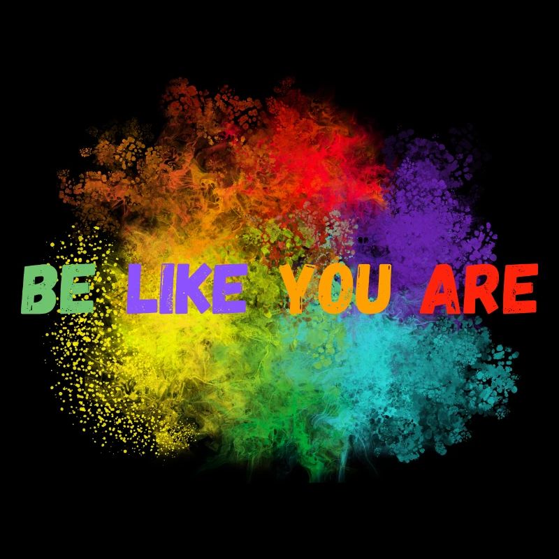 Bunte Farbexplosion mit Inspirational Text