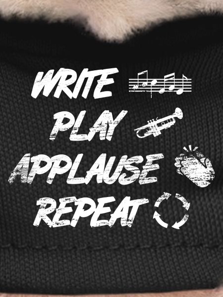 writing, playing, applause, repeating
