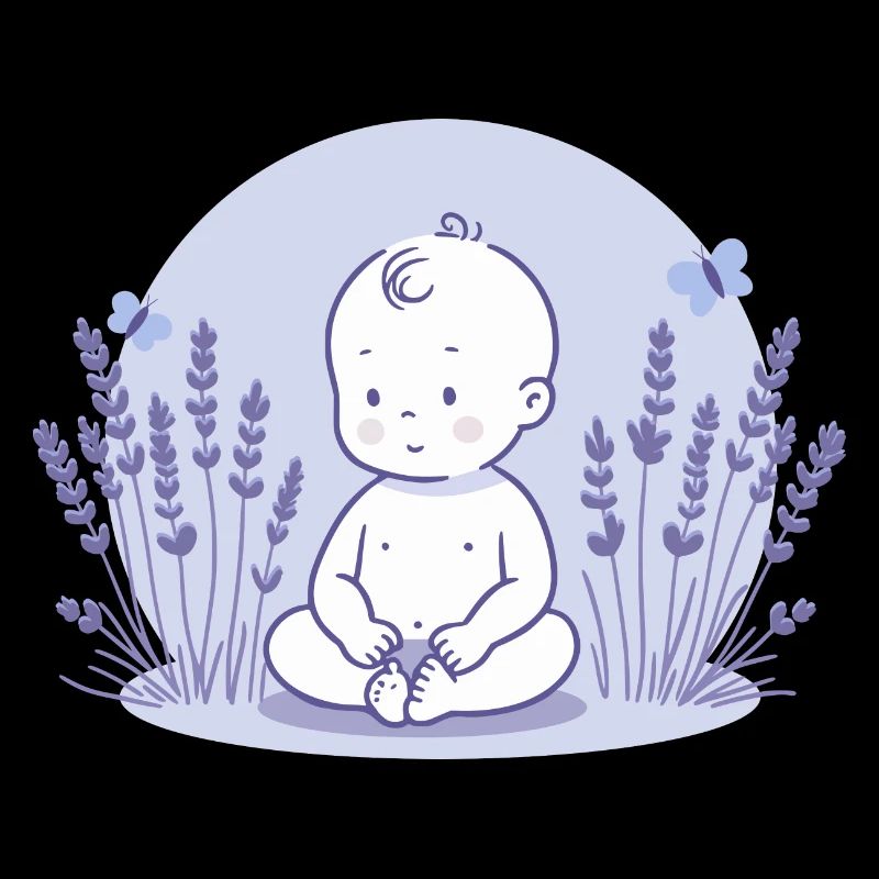 Baby im Lavendel