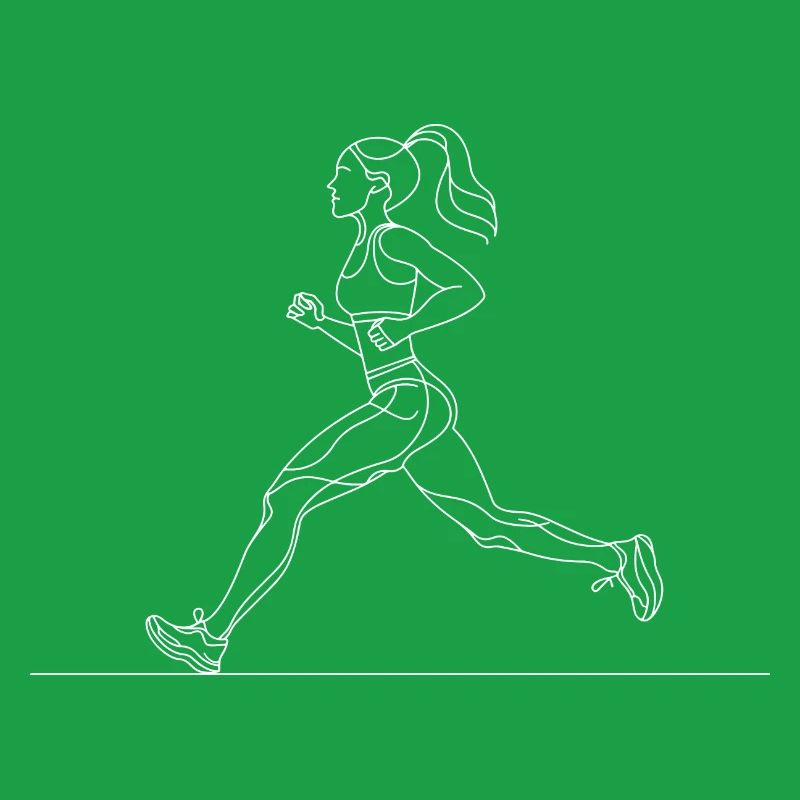 Runner Line Art