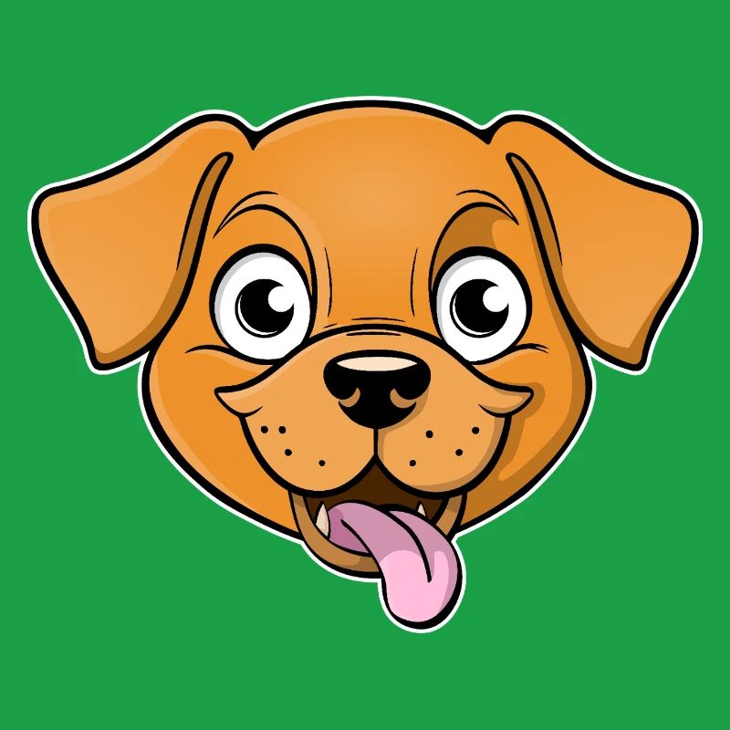 Image joyeuse de la tête d’un chien