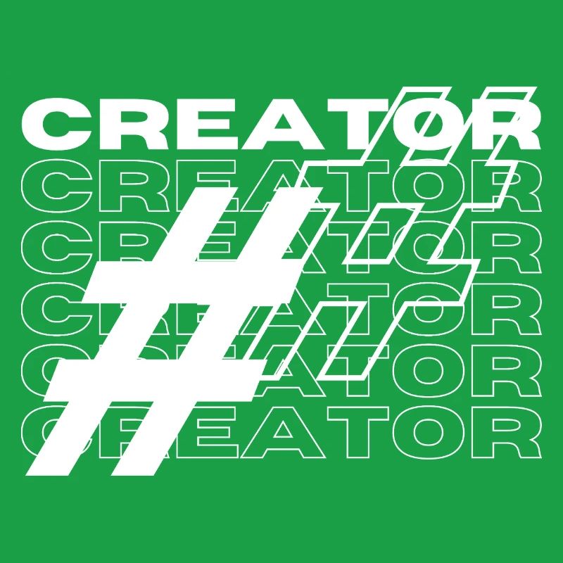 Creator-Hashtag-Typografie