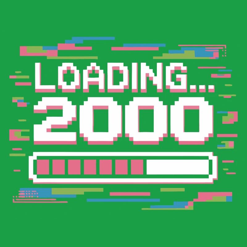 Pixel Retro Design Loading 2000