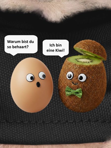 Kiwi and Egg Comedy Design