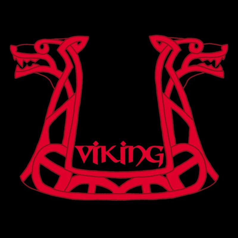 Roter Wikinger-Drache