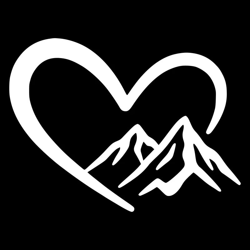Mountains - Mountain Landscape Panorama with Heart