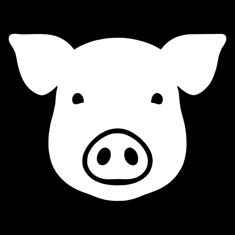 Süßes Schwein Kopf Icon Vektor