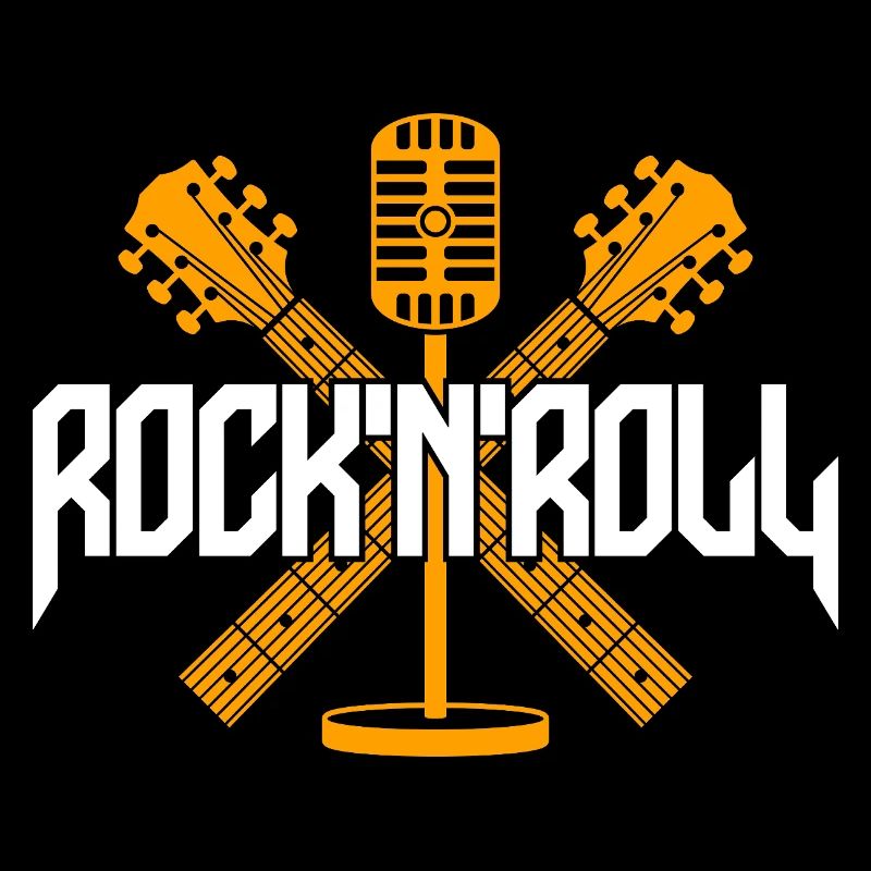 Guitares croisées du microphone RocknRoll