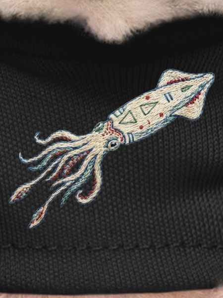 Embroidered squid – sea design (printed)