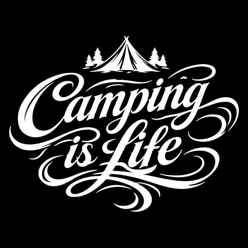 Camping Leben Spruch