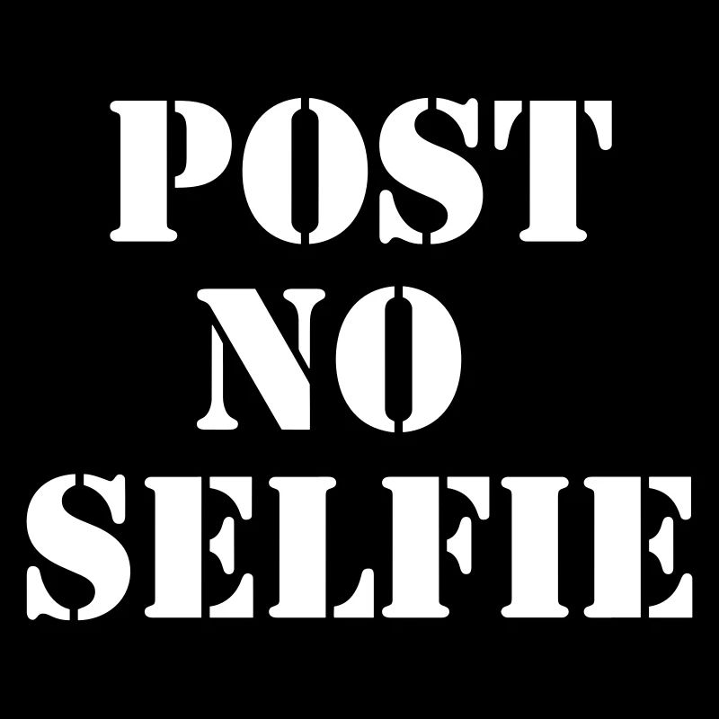 Post Pas de selfie - Urban Stencil White