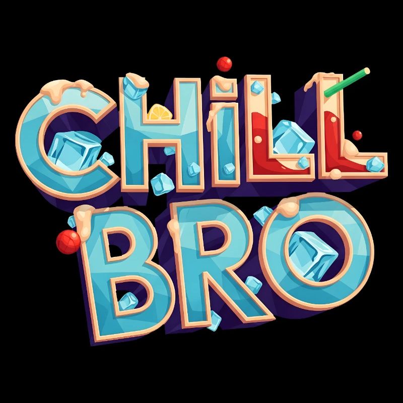 Lettrage Chill Bro Cocktail