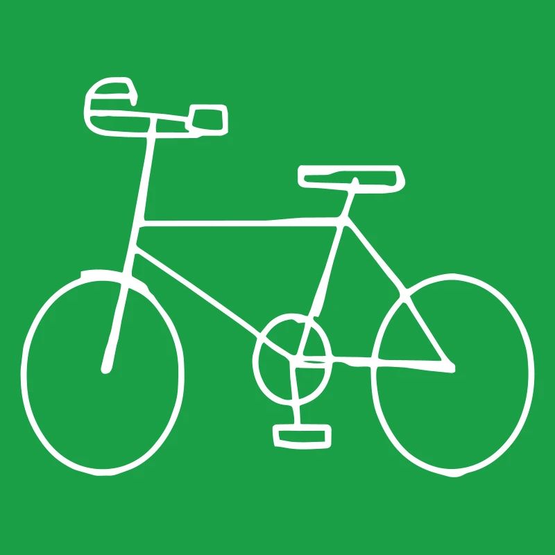 Hand drawn white bicycle