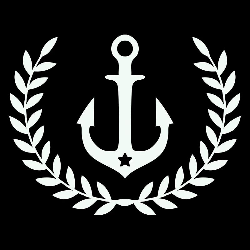 Anchor in the laurel wreath
