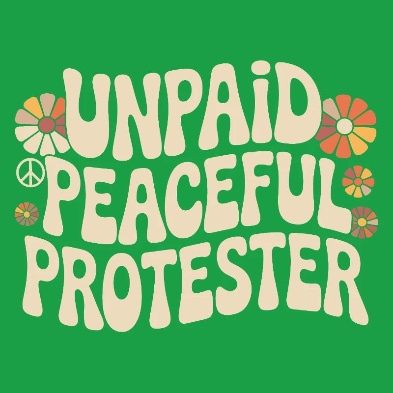 Unpaid Peaceful Protester Activist Saying Demo