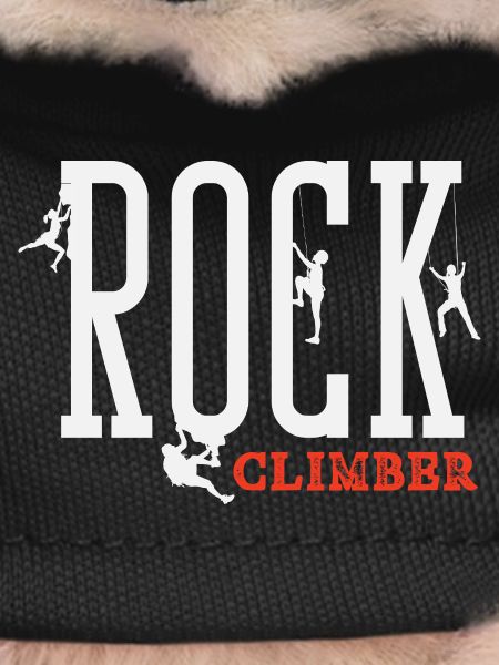 Rock Climber Lettering Climber Design